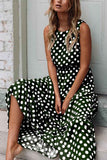 hulianfu Polka Dot Round Neck Dress（5 colors）