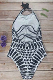 hulianfu Wave Print Bikini Swimsuit