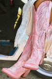 hulianfu Feather Embroidery Sweet Boots