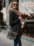 hulianfu hulianfu Fur Collar Cardigan Plush Trench Coat
