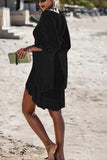 hulianfu Hollow Knitted Beach Cover-up(4 Colors)