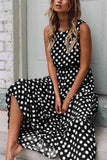 hulianfu Polka Dot Round Neck Dress（5 colors）