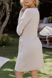 hulianfu hulianfu Casual Sweater with Half Belt