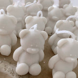 HULIANFU Sitting Position Toy Bear Silicone Candle Molds for Handmade Scented Candle Plaster Cute Bear Injection Mould Home Decor