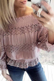 hulianfu hulianfu Flounce Design Dusty Blouse (7 Colors)