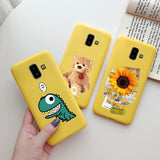 HULIANFU Phone Case for Cover Samsung Galaxy J6  case For Coque Fundas Samsung J6  J 6 Plus  Cases Silicone Soft Back Cover