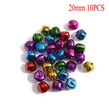 HULIANFU 2023 Christmas Decoration Bells Iron Loose Beads Small for Festival Party Decoration Christmas Tree Decoration DIY Crafts Accessories