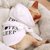 HULIANFU Pet Dog Bathrob Dog Pajamas Sleeping Clothes Soft Pet Bath Drying Towel Clothes for For Puppy Dogs Cats Coat Pet Accessories