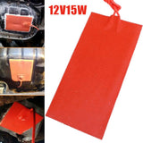 HULIANFU Quick Heat Silicone Heater Pad 12V 15W Car Fuel Engine Oil Tank Tool Heating Mat Warming Accessories 50x100mm