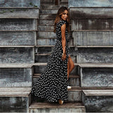 Women Dress Summer Casual Sleeveless Halter Solid Beach Long Dress Round Neck Sling Fashion Beach Clothes Plus Size 5XL