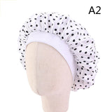 HULIANFU Women Night Sleep Hat Adjust Satin Bonnet Hair Styling Cap Long Hair Care 29 Styles Silk Head Wrap Shower Cap Hair Styling Tools
