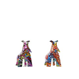 HULIANFU Nordic Painting Art Graffiti Schnauzer Creative Resin Crafts Home Decoration Wine Cabinet Office Decor Resin Crafts Gift Anime