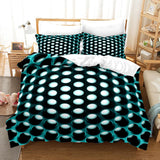 HULIANFU New Fashion 3D Dense Hole Pattern 2/3Pcs Duvet Cover Set 3D Duvet Cover With Pillow Case 3D Bedding Sets