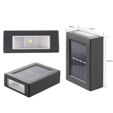 HULIANFU Smart Solar LED Outdoor Light Waterproof Garden Decor Lamps for Balcony Courtyard Street Wall Light Garden Outdoor Solar Lamp