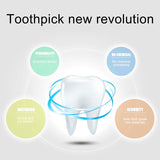 HULIANFU Toothpick 50 Pieces Double Superfine Tooth Stick Dental Brush Bamboo Stick Dental Oral Care Clean Teeth Food Residue toothpick
