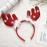 HULIANFU 2023 Red Christmas Hair Band Cartoon Santa Claus Snowman Antlers Headband Merry Christmas Decor Adult Kids Naviidad Gifts Noel Toys