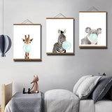 HULIANFU Magnetic Poster Hanger Frame Teak Wooden Hanger Frame Natural Painting Photo Frame Canvas Wall Art Craft Frame Art Hanger Frame
