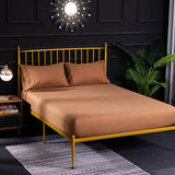 HULIANFU Nordic Mirco Fiber Marble Print Fitted Bed Sheet Single Elastic Band Double Bed Linen Home Soft Comfortable King Size Bedsheet