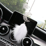 HULIANFU Starry sky moon dream mirror creative rear-view mirror car decoration hanging pendant accessories for feminine interior parts