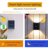 HULIANFU Smart Solar LED Outdoor Light Waterproof Garden Decor Lamps for Balcony Courtyard Street Wall Light Garden Outdoor Solar Lamp