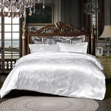 HULIANFU Luxury Jacquard Bedding Set King Size Duvet Cover Quilt Set Queen Comforter Bed Gold Quilt Cover High Quality For Adults