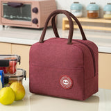 HULIANFU Lunch Bag Lunch Box Thermal Insulated Canvas Tote Pouch Kids School Bento Portable Dinner Container Picnic Food Storage Bags