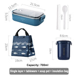 HULIANFU Japanese style Multi-layer lunch box food container storage Portable Leak-Proof bento box for kids with Soup Cup Breakfast Boxes