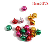HULIANFU 2023 Christmas Decoration Bells Iron Loose Beads Small for Festival Party Decoration Christmas Tree Decoration DIY Crafts Accessories
