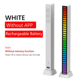 HULIANFU RGB Sound control LED light app control pickup voice activated rhythm lights color ambient LED light bar of music Ambient Light