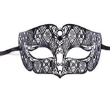 HULIANFU Male Female Phantom Gold Skull Venetian Metal Costume Masquerade Party Mask Laser Cut Halloween Prom Cosplay Wedding Ball Masks