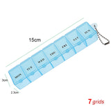 HULIANFU Pill Box Wheat Sealed 8 Grids Pill Container Organizer Health Care Drug Travel Divider 7 Day Pill Storage Bag Travel Pill Cases