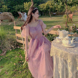 Hulianfu Elegant Midi Summer Dress Women Mesh Korean Fairy Vintage Dress Female Design One-piece Sequins Strap Dress Ladies Clothing