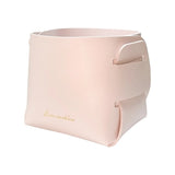 HULIANFU Nordic Style Home Creative Desktop Leather Storage Basket Pen Holder Sundries Key Headphone Storage Box Makeup Finishing Basket