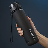 HULIANFU UZSPACE Sport Water Bottle 500/1000ML Portable Leakproof Outdoor Shaker My Bottle Tritan Plastic Eco-Friendly Drinkware BPA Free