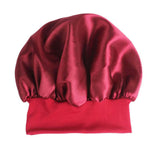 HULIANFU Women Sleeping Caps Bathroom Satin Solid Color Stretch Bonnets Hair Hat for Daily Use and Beauty