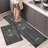 HULIANFU New Hot Sale Kitchen Floor Mat Tableware Pattern Entrance Doormat Bathroom Door Floormat Parlor Anti-slip Antifouling Long Rugs