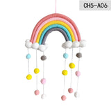 HULIANFU Nordic Cloud Rainbow Raindrop Wall Hangings Decoration For Kid Girls Bedroom Hanging Pendant Baby Bed Tent Hanging Toy Pendant