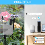 HULIANFU New Tuya Water Flow Monitor WIFI Smart Sprinkler Timer Wireless Water Saving Valve Remote Control Waterting Timer Alexa Google