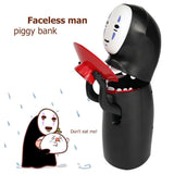 HULIANFU Spirited Away Kaonashi No-face Piggy Bank Toy Automatic Eaten Coin Bank Miyazaki Hayao Chihiro Figure Saving Money Box Kids Gift