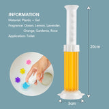 HULIANFU Toilet Cleaning Gel Bathroom Deodorant Air Freshener Needle Cleaner Fresh Gel Detergent Flower Aromatic Cleaning Remove Odors