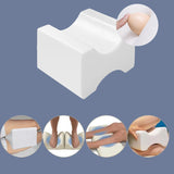 HULIANFU Memory Foam Wedge Sleeping Knee Pillow for Side Sleepers Back Pain Sciatica Relief Pregnancy Maternity Pillows Back Leg Cushion