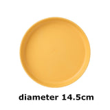HULIANFU Kitchen Plastic Plates Wheat Straw Food Sauce Dish Taste Board Snack Fruit Plates Round Household Dishes Modern Dinner Plates