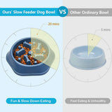 HULIANFU Pet Dog Bowl Dog Slow Feeder Bowl Puppy Cat Slow Eating Dish Bowl Anti-Gulping Food Plate Feeding Dog Cat Food Bowl Pet Supplies