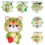 HULIANFU LMDZ Fashion Lovely Wool Felting Fabric Materials Handcraft Needle Felting Kit Doll Twelve zodiac for Needle Material Bag Pack