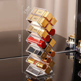 HULIANFU Lipstick Storage Container 16 Lip Balm Container Large Capacity Makeup Storage Bathroom Durable Acrylic Organizer For Cosmetics