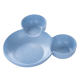 HULIANFU Kid Cartoon Mouse Mickey Bowl Dishes Lunch Box Kid Baby Children Infant Baby Rice Feeding Bowl Plastic Snack Plate Tableware