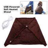 HULIANFU Winter Electric Blankets Heated Shawl Wrap 5V USB Detachable Heated Pad Throw Blanket for Home Office Sofa 45x80cm