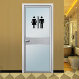 HULIANFU WC Toilet Entrance Sign Door Stickers For Public Place Home Decoration Creative Pattern Wall Decals Diy Funny Vinyl Mural Art