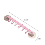 HULIANFU Organizer Hook Plastic Bathroom Sucker Vacuum Frame Towel Double Adjustable Wall Tool Shelves Flexible Cupboard Holder Hanger