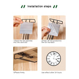 HULIANFU New Arrival Useful Iron Wine Rack Glass Holder Hanging Bar Hanger Shelf Stainless Steel Wine Glass Rack Stand Paper Roll Holder
